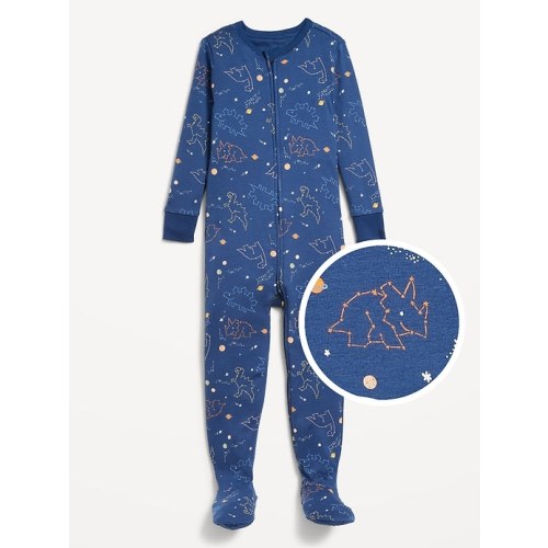 Unisex Snug-Fit 2-Way-Zip Printed Pajama One-Piece for Toddler & Baby