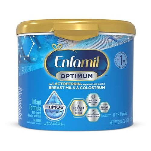 Enfamil Optimum Baby Formula, Our Closest Formula to Breast Milk, Immune-Supporting Lactoferrin also found in Breast Milk, Brain-Building DHA, 20.5 Oz