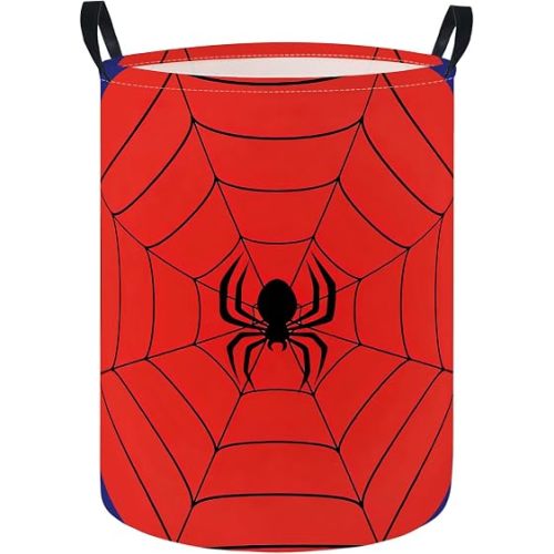 Baby Laundry Hamper Basket Baby Hamper for Nursery Boy and Girl Cute Storage Bin Organizer Boho Room Decor(Spider Web)