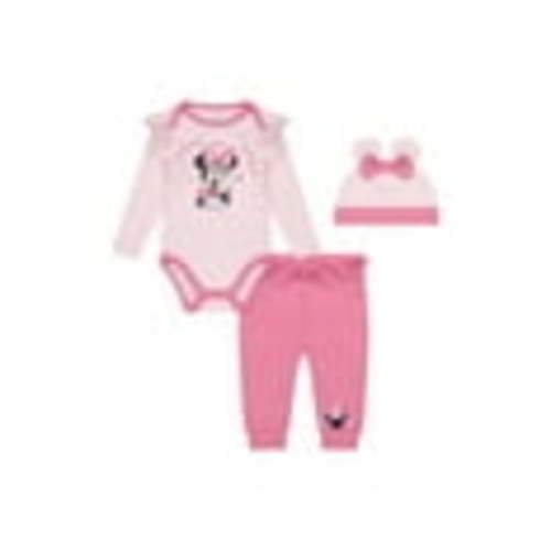 Disney Minnie Mouse Baby Girl 3 Piece Pant Set, Sizes NB-9 Months