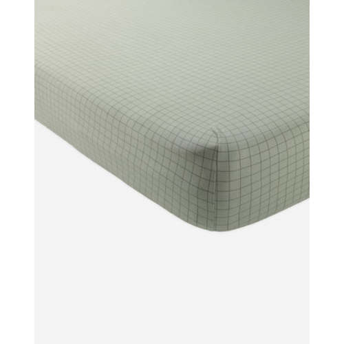 Bamboo Crib Sheet || Sage Grid