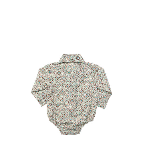 Rafter C Infant Boys Turquoise Wallpaper Western Onesie