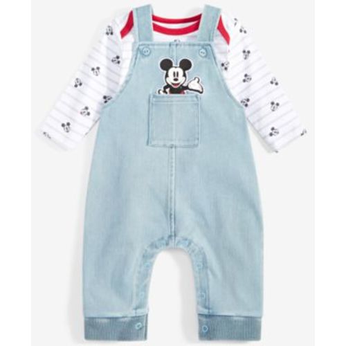 Baby Boys Mickey Mouse Bodysuit & Overalls Set