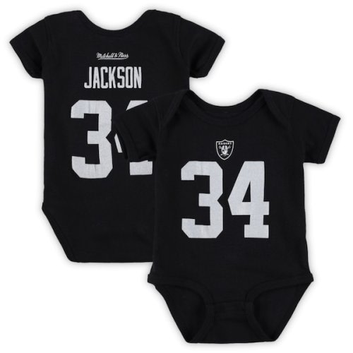 Bo Jackson Las Vegas Raiders Mitchell & Ness Infant Mainliner Retired Player Name & Number Bodysuit - Black
