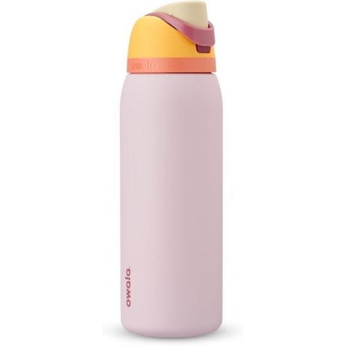 Owala FreeSip Insulated Stainless Steel Water Bottle with Straw for Sports and Travel, BPA-Free Sports Water Bottle, 40 oz, Candy Store