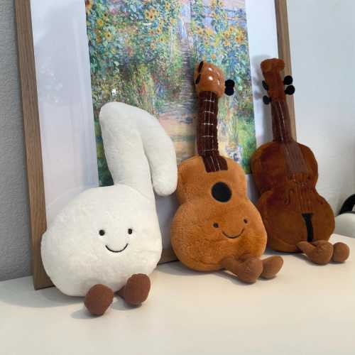 Cello Plush Toy, Guitar Plush Toy, Music Note Plush Toy: Music Instrument Gift for Musicians
