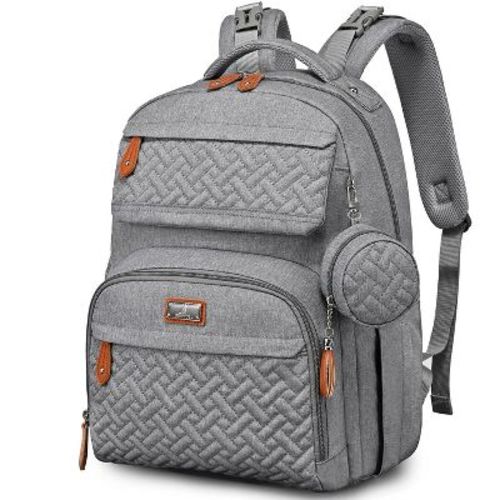 BabbleRoo Diaper Bag Backpack - Travel Backpack, Baby Diaper Bag with Changing Pad & Accessories