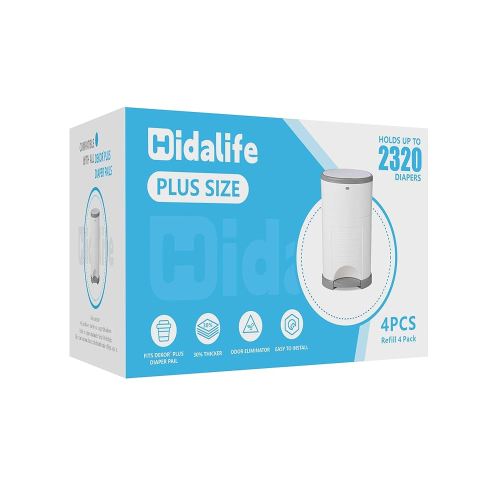 Refills Compatible with Dekor Plus Diaper Pails, Disposable Diaper Trash Bags, Extra Thick Diaper Pail Refill Liners, Hold Up to 2320 Diapers (4 Pack)