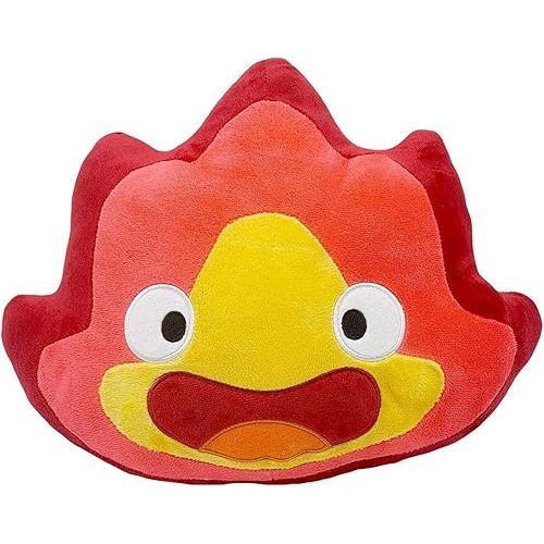 Anime Moving Castle Calcifer Plush Fire Demon Pillow, Howls Monster Figure Idea Birthday Gift for Kids Fans