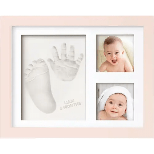 Baby Hand and Footprint Kit - Baby Footprint Kit, Baby Keepsake, Baby Shower Gifts for Mom, Baby Picture Frame for Baby Registry Boys, Girls, Personalized Baby Gifts, Mother's Day Gifts (Petal Pink)