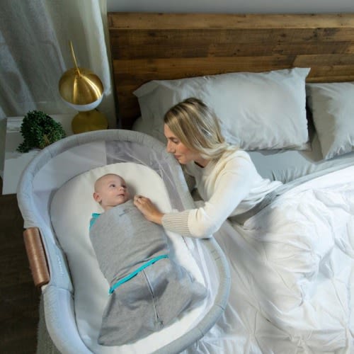 Heather Grey/Aqua Ideal Temp Sleep Sack 1.0 TOG | HALO