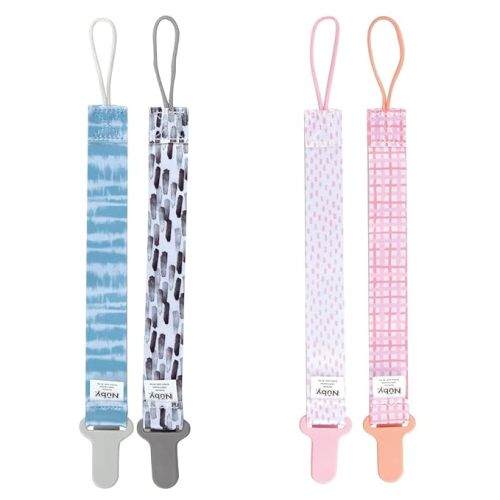 Nuby Infant's 2-Pack Pacifinder Pacifier Clips, Colors May Vary