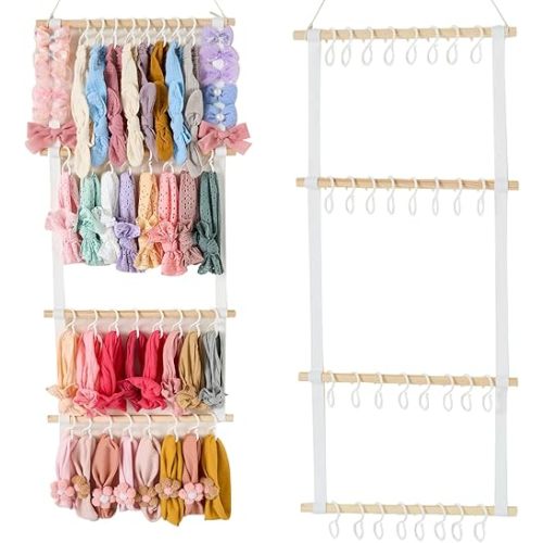 Bow Holder for Girls Hair Bows, Bow Organizer for Girls, Headband Holder for Baby Girl, Headband Organizer for Girls, Bow holder for baby girl (White04-new)