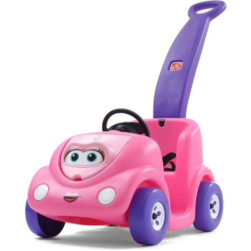 Step2 Push Around Buggy Kids Push Car, Ride On Toy, Stroller Substitute, Includes Seat Belt & Horn, Made of Durable Plastic, Max Weight 50 lbs., For Toddlers 1.5-4 Years Old, Pink