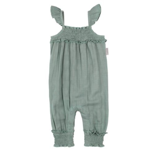 Organic Muslin Sleeveless Romper, Sprig