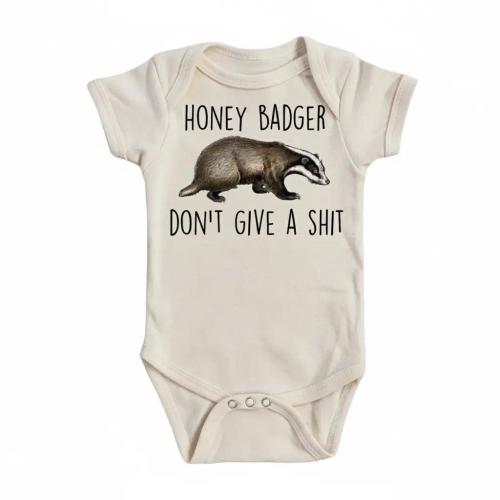 Honey Badger Care Baby Onesie® Newborn Cotton Bodysuit Baby Shower Gift