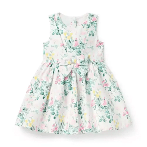 Girl White Floral The Bouquet Bow Dress by Janie and Jack