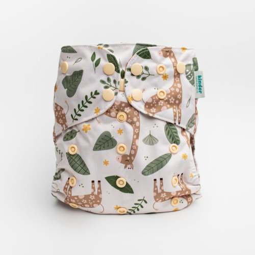 Animals and Insects: Essentials Pocket Cloth Diaper with Athletic Wicking Jersey, Grows with your Baby