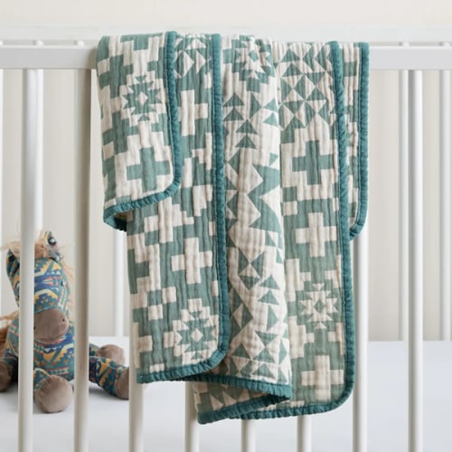 BLUE RIDGE ORGANIC COTTON BABY BLANKET