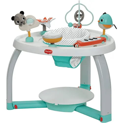 Tiny Love 5-in-1 Stationary Activity Center, 5 Modes of use: Tummy time, Activity Center, Baby Balance Board, Toddler Activity Table, Child Table and Chair, Magical Tales