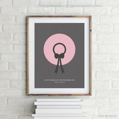 Madeline Pink Print Ludwig Bemelmans Minimalistic - Etsy