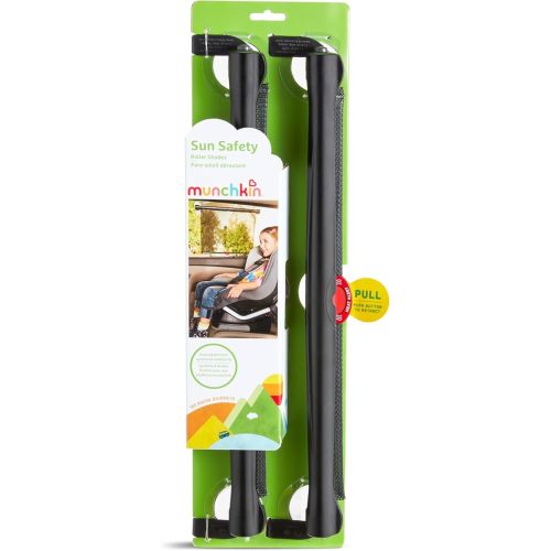 Munchkin Sun Safety Car Window Shade for Babies, 2 Pack, Black