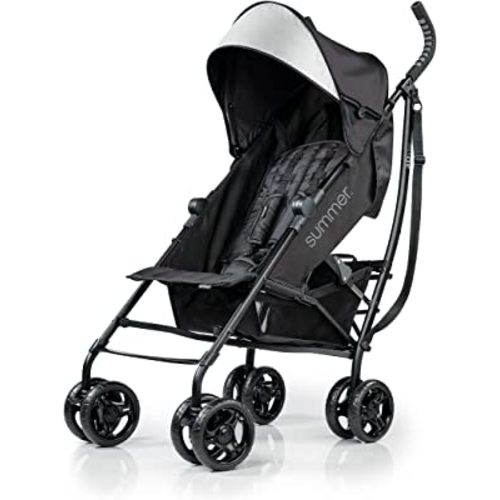 Summer InfantLightweight Stroller with Aluminum Frame, Large Seat, 4 Position Recline, Extra Large Storage - For Infants, Travel and More