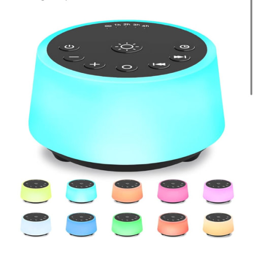 Color Noise Sound Machines with 10 Colors Night Light 25 Soothing Sounds and Sleep White Noise Machine 32 Volume Levels 5 Timers Adjustable Brightness Memory Function for Adults Kids Baby
