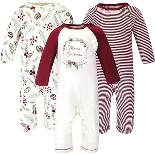 Touched by Nature Baby Girls' Organic Cotton Coveralls