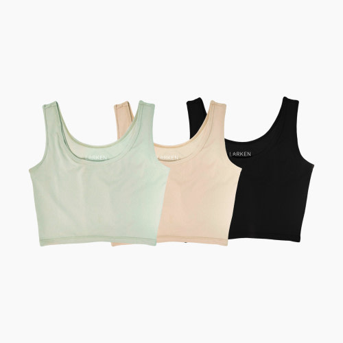 Larken X Nursing + Hands - Free Pumping Bra Bundle (3 pack) - Sand, Sage, Black, S