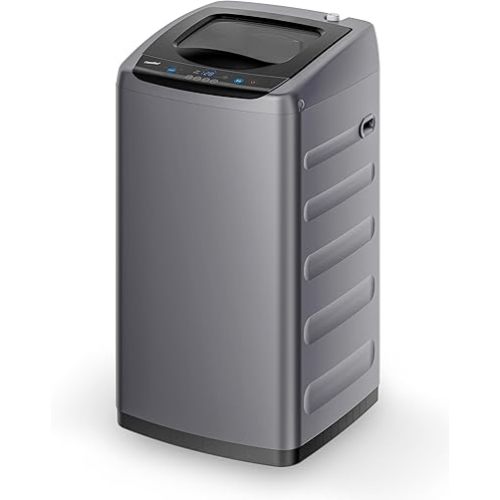 Comfee Portable Washing Machine, 0.9 cu.ft Compact Washer With LED Display, 5 Wash Cycles, 2 Built-in Rollers, Space Saving Full-Automatic Washer
