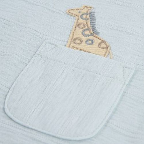 Newborn Baby Boys Huggies Babywear 100% Organic Coverall with Button Closure & Animal Pockets