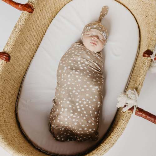Knit Swaddle Blanket - Fawn
