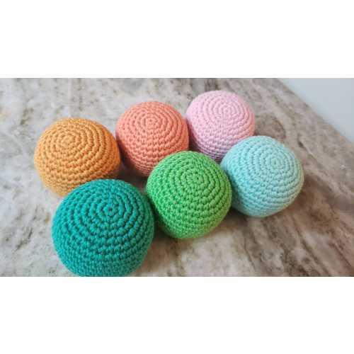 Organic Montessori Crochet Ball for Babies and Toddlers - Waldorf Safe and Stimulating Toy - GOTS Certified - Bundle Discounts Available