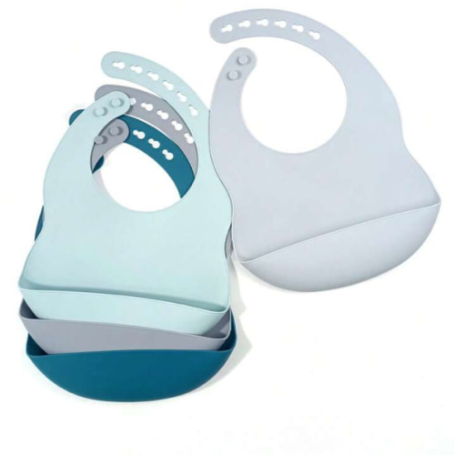 2pcs/Set Adjustable Silicone Baby/Kids Waterproof Bib, Easy To Clean, Durable, Suitable For Daily Use