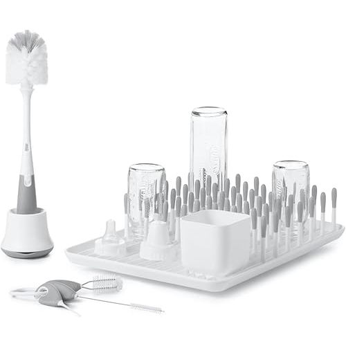 OXO Tot Bottle and Cup Gray Plastic Handle Glass Cleaning Brush