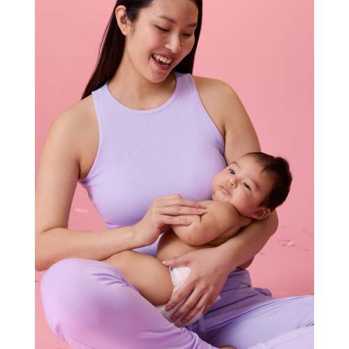 Ribbed Bamboo Racerback Nursing Tank | Lavender - Kindred Bravely
