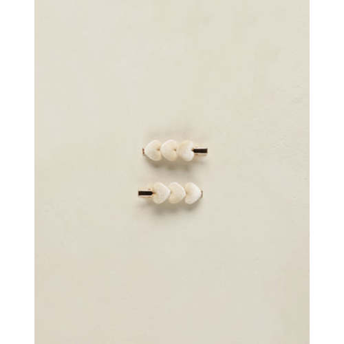 NORALEE Velvet Heart Clips || Natural