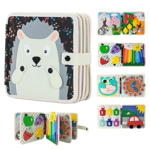 Cobelae Busy Book for Toddlers 1-3, Montessori Toys Busy Board with Sorting, Matching, Life Skills, Felt Quiet Activity Book for Kids,Boys Girls Preschool Learning Gift