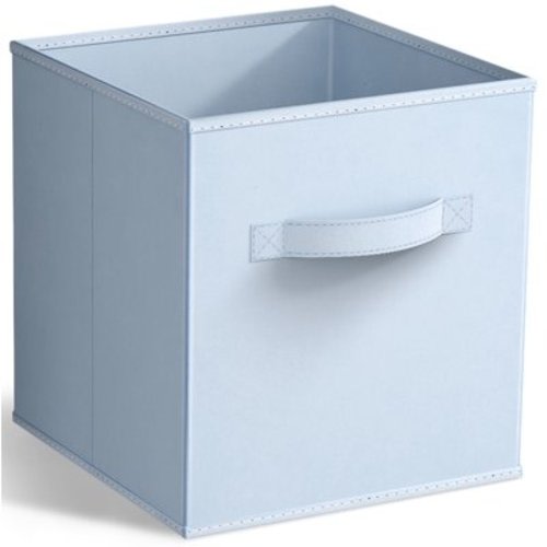 Sorbus Collapsible Fabric Cube Storage Bin (10.5" x 10.5"), Pastel Blue