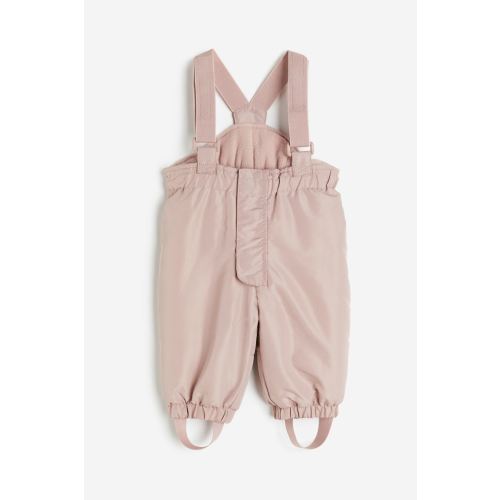 Snow Pants with Suspenders, Regular waist, Long, Light pink