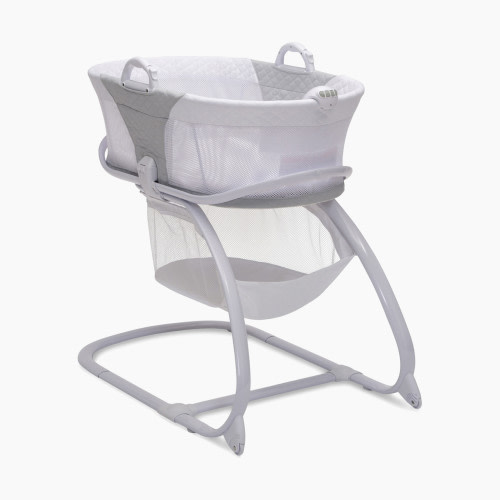 Delta Children 2-in-1 Moses Basket Bedside Bassinet Sleeper - Grey