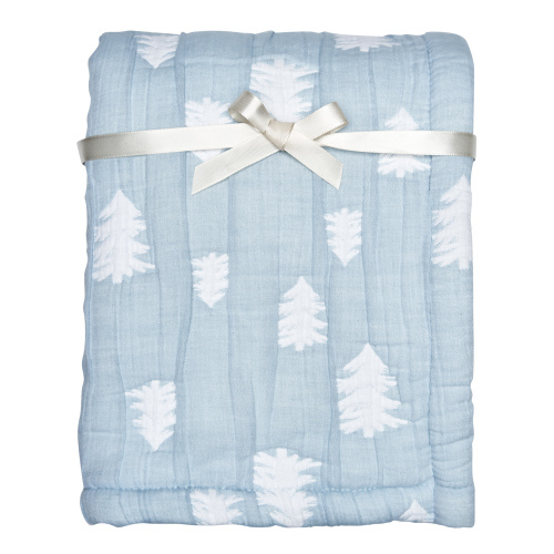 Modern Moments By Gerber Baby Boy Jacquard Gauze Blanket, Blue