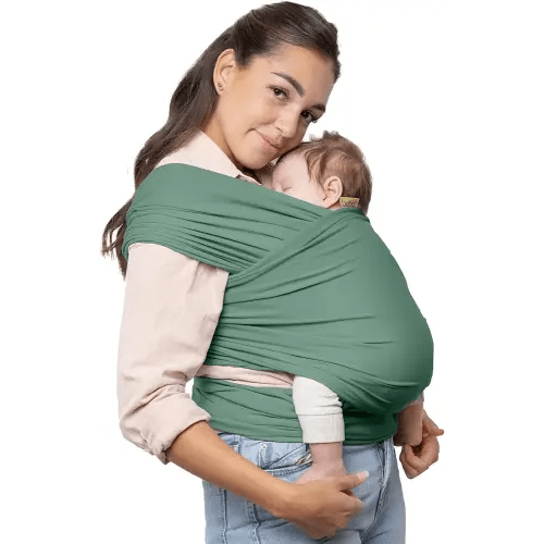 Boba Baby Wrap Carrier - Original Baby Carrier Wrap, Baby Sling for Newborns - Baby Wearing Essentials - Newborn Wrap Swaddle Holder, Newborn to Toddler Infant Baby Sling, 7-35 lbs (Sage Green)