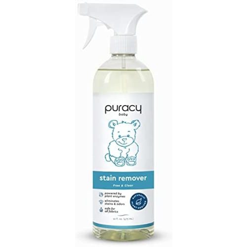 Puracy Natural Baby Laundry Stain Remover, Enzyme Odor Eliminator, Free & Clear, 16 Ounce
