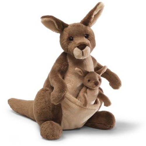 GUND Jirra Kangaroo with Removable Joey Plush, Stuffed Animal for Ages 1 and Up, Brown, 10”