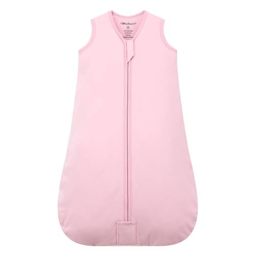 Mosebears Sleep Sack Baby Winter Wearable Blanket with 2-Way Zipper,2.5 TOG Cotton Sleep Sack Unisex (Blush, 0-6 Months)
