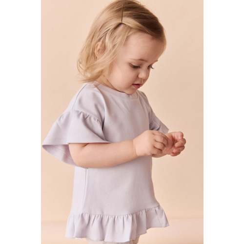 Pima Cotton Courtney Ruffle Top - Tulle