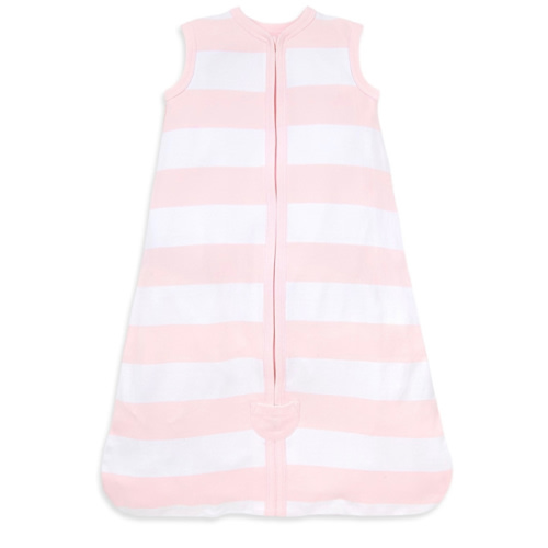 Rugby Stripe Organic Beekeeper™ Wearable Baby Blanket - Pink Stripe