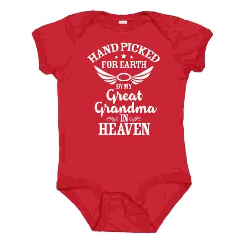 Inktastic Handpicked for Earth by My Great Grandma in Heaven Boys or Girls Baby Bodysuit